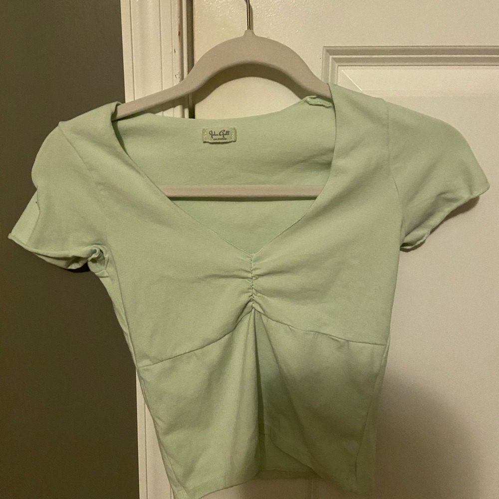 mint brandy melville sinched top NO TRADES